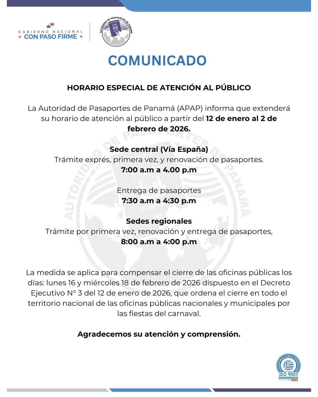 COMUNICADO